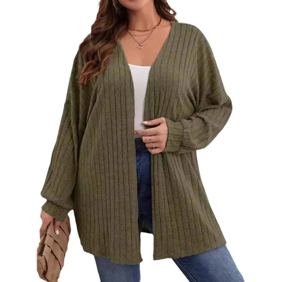 EternaKnit™ Plus-Size Loose Cardigan