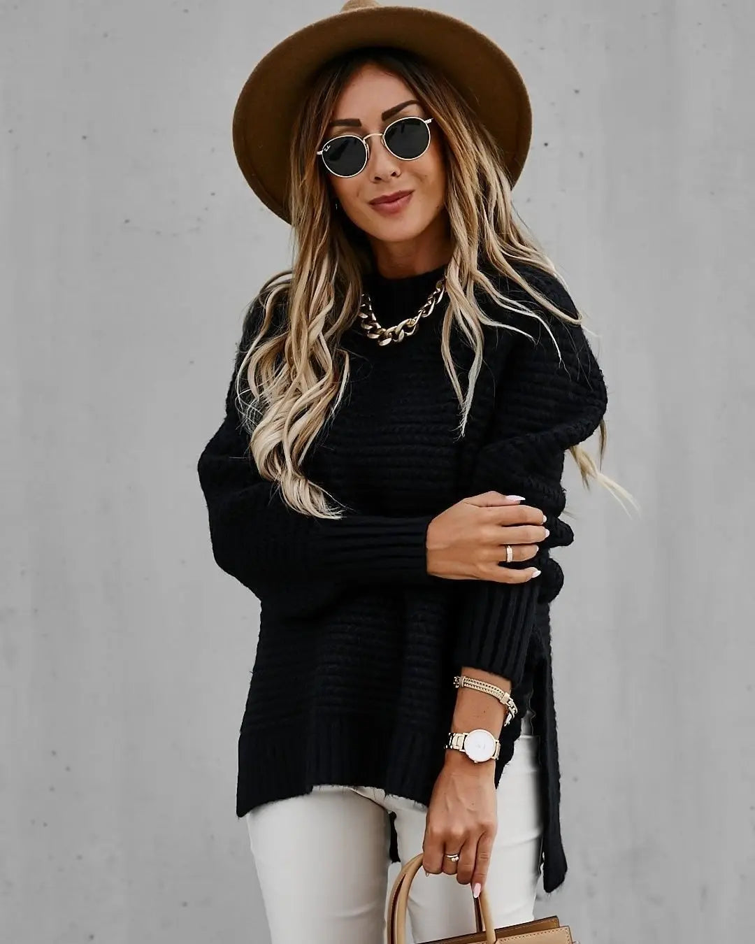 EvoChic™ Glove-Head SideSlit Sweater